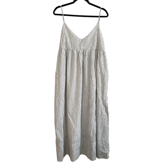 JENNI KAYNE The Cove Off-White Navy Striped Stripe Dress Preppy Maxi - Sz XXL - Picture 4 of 10